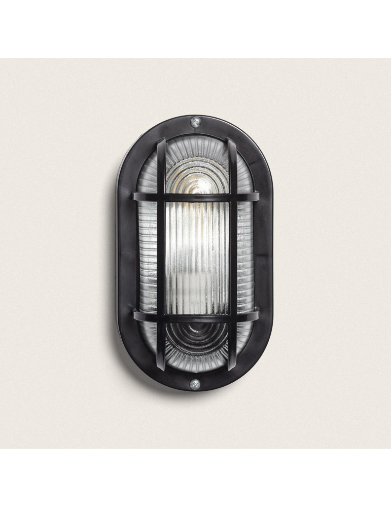 Plafonnier Extérieur Ovale 205x120 mm Hublot Kildare Noir