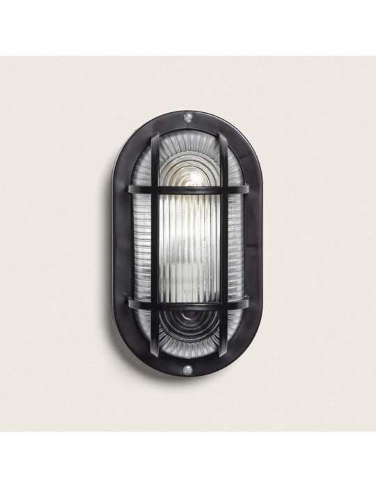 Plafonnier Extérieur Ovale 205x120 mm Hublot Kildare Noir