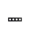 Cadre 4 Emplacements Esthétique Minimal pour Prise Schuko CLEAN SIMON 270 27110640