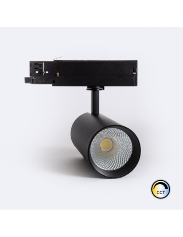 Spot LED sur Rail Triphasé 40W Carlo CCT Noir
