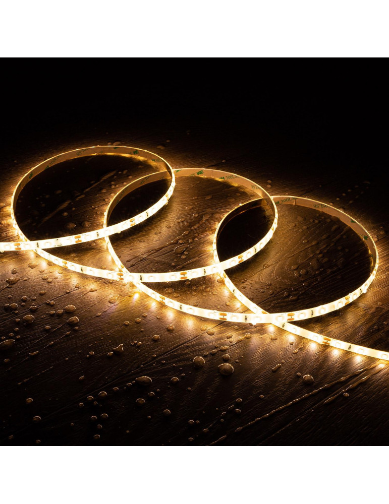 Ruban LED 12V DC SMD2835 60LED/m 5m IP65 Largeur 8mm Coupe tous les 5cm