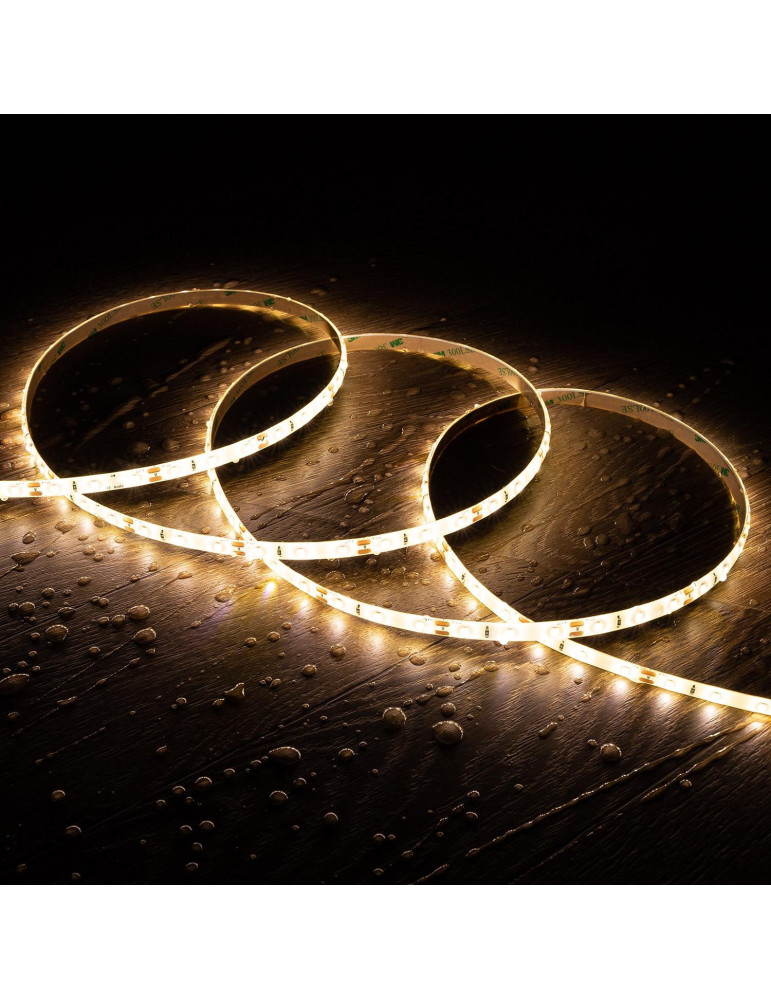 Ruban LED 12V DC SMD2835 60LED/m 5m IP65 Largeur 8mm Coupe tous les 5cm