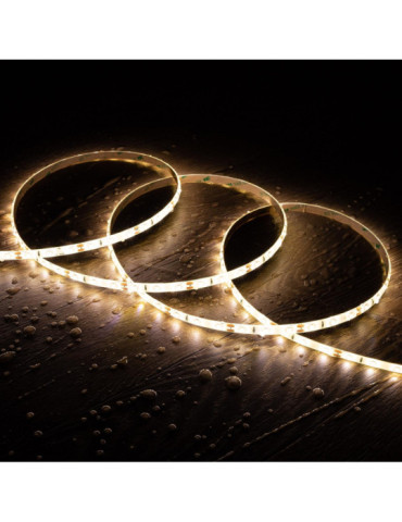 Ruban LED 12V DC SMD2835 60LED/m 5m IP65 Largeur 8mm Coupe tous les 5cm