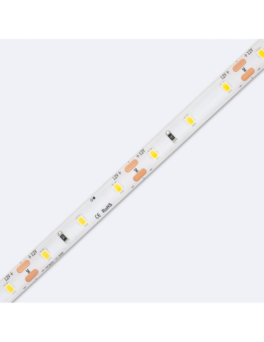 Ruban LED 12V DC SMD2835 60LED/m 5m IP65 Largeur 8mm Coupe tous les 5cm
