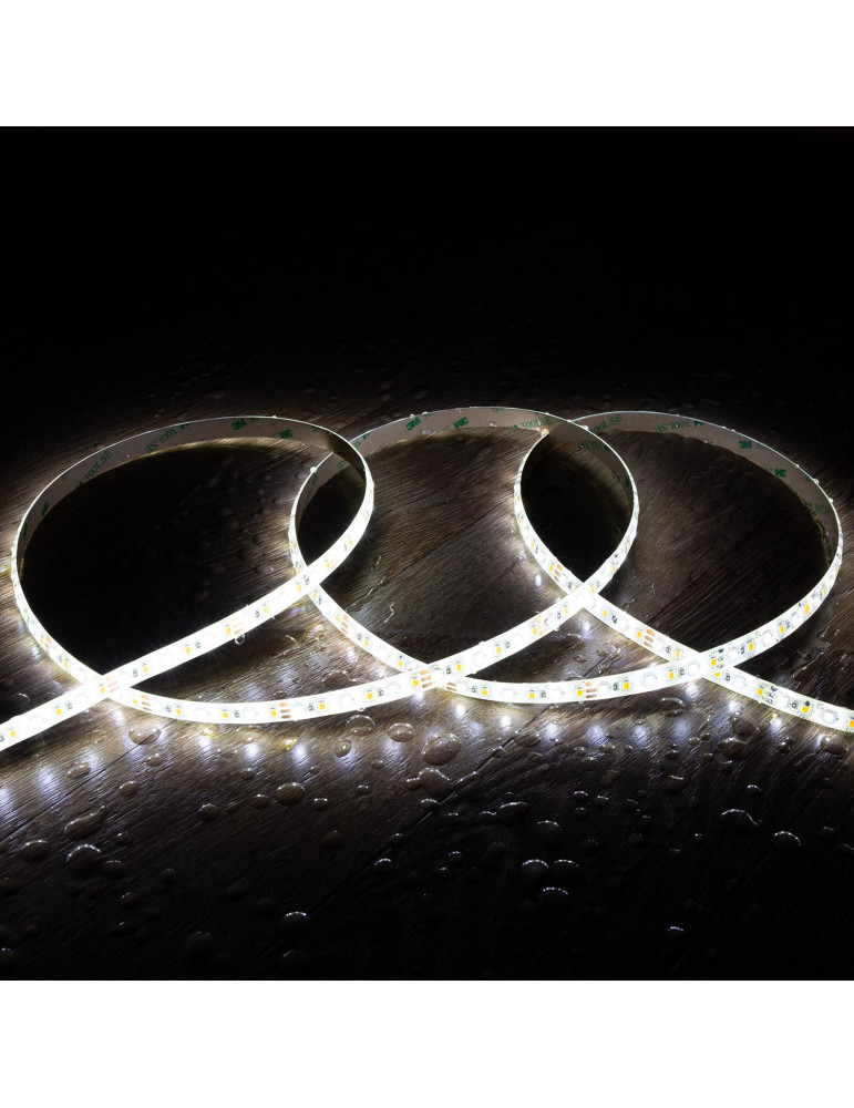 Ruban LED CCT 12V DC SMD2835 120LED/m 5m IP65 Largeur 10mm Coupe 5cm