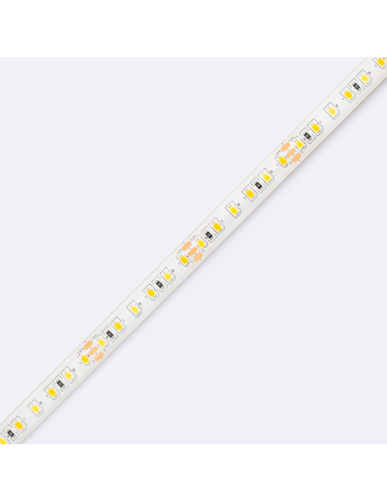 Ruban LED CCT 12V DC SMD2835 120LED/m 5m IP65 Largeur 10mm Coupe 5cm