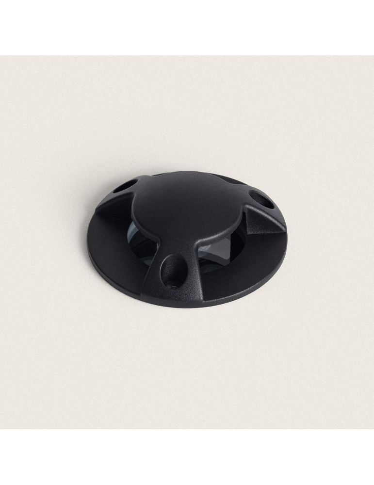 Balise Extérieure LED 3W Encastrable au Sol Gimsha 3L Noire