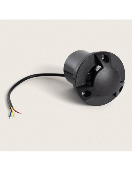 Balise Extérieure LED 3W Encastrable au Sol Gimsha 3L Noire