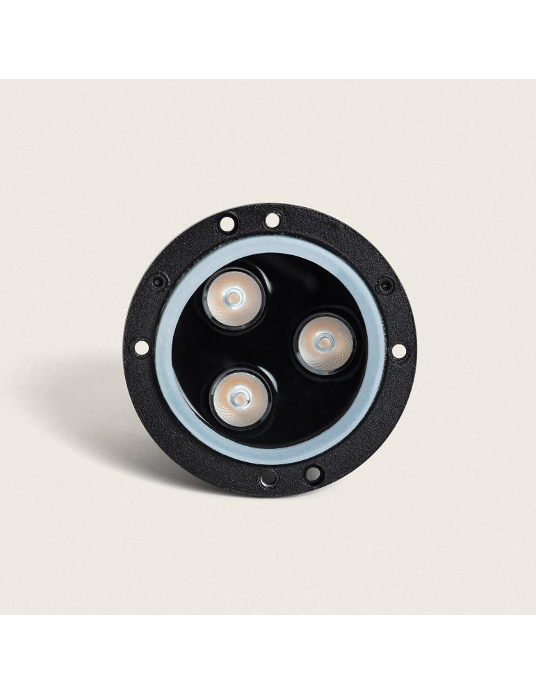Balise Extérieure LED 3W Encastrable au Sol Gimsha 3L Noire