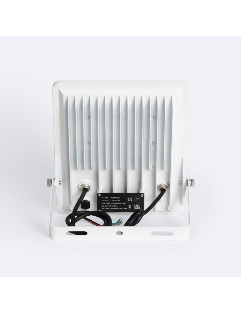 Projecteur LED 100W Dimmable 0-10V 170 lm/W IP65 ELEGANCE Slim PRO Blanc