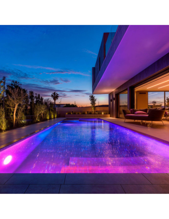 Spot LED Piscine en Saillie Inox RGBW Submersible 12V DC IP68 35W