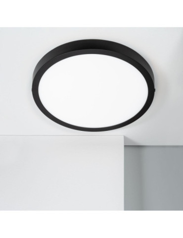 Plafonnier LED 24W Rond Aluminium Ø280 mm Slim CCT Sélectionnable Galán SwitchDimm