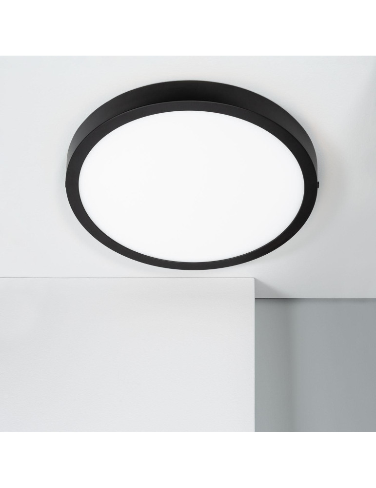 Plafonnier LED 24W Rond Aluminium Ø280 mm Slim CCT Sélectionnable Galán SwitchDimm