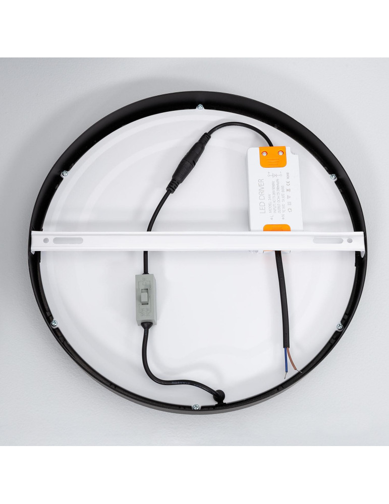 Plafonnier LED 24W Rond Aluminium Ø280 mm Slim CCT Sélectionnable Galán SwitchDimm