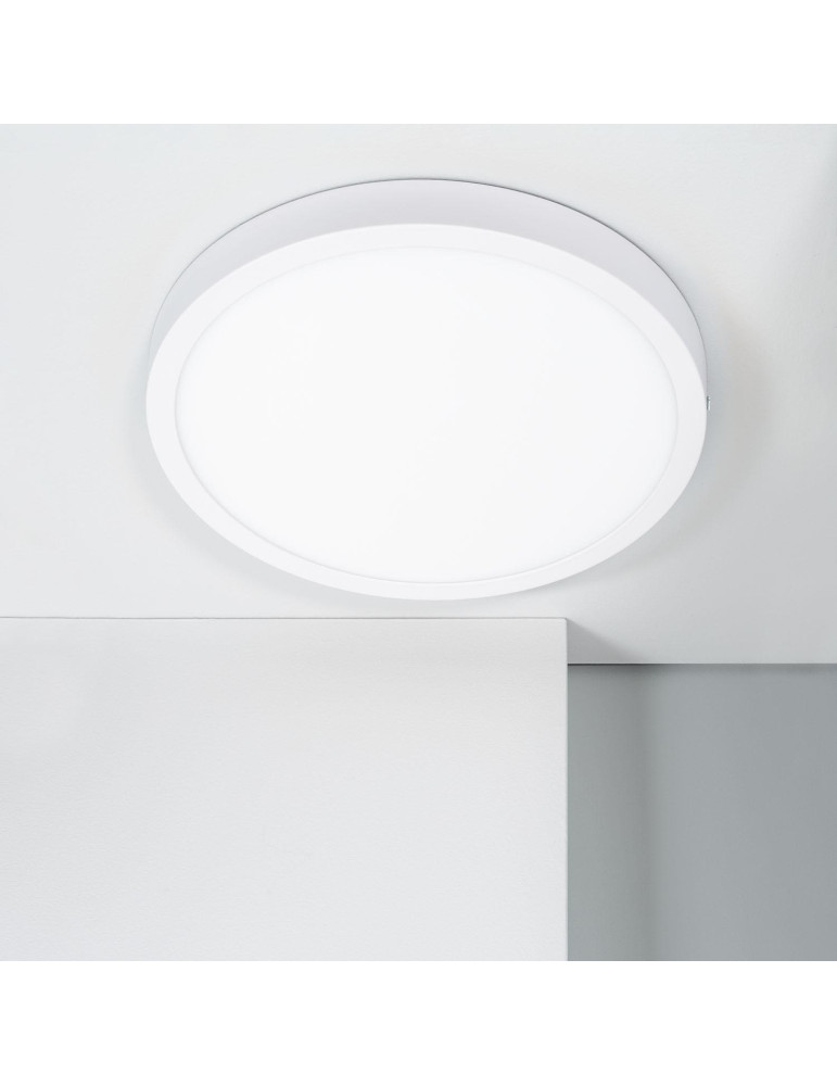 Plafonnier LED 24W Rond Aluminium Ø280 mm Slim CCT Sélectionnable Galán SwitchDimm