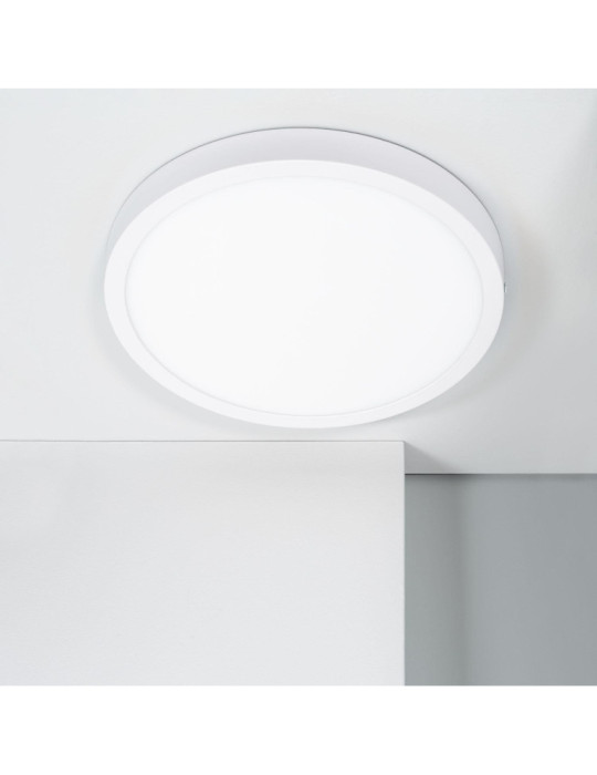 Plafonnier LED 24W Rond Aluminium Ø280 mm Slim CCT Sélectionnable Galán SwitchDimm