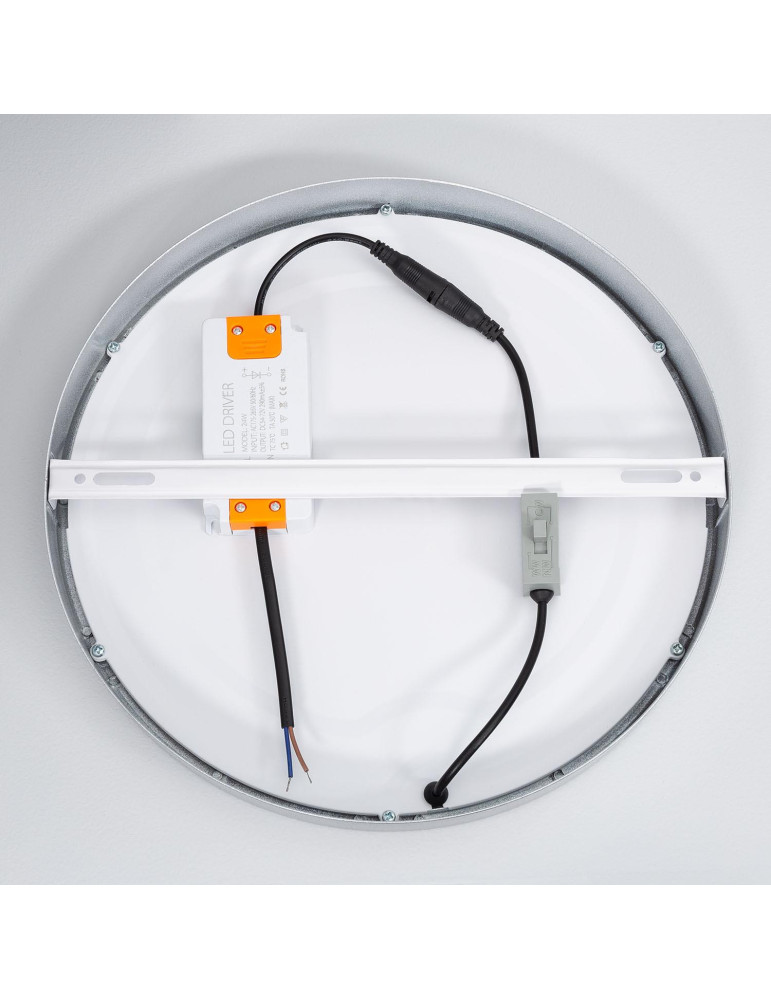 Plafonnier LED 24W Rond Aluminium Ø280 mm Slim CCT Sélectionnable Galán SwitchDimm