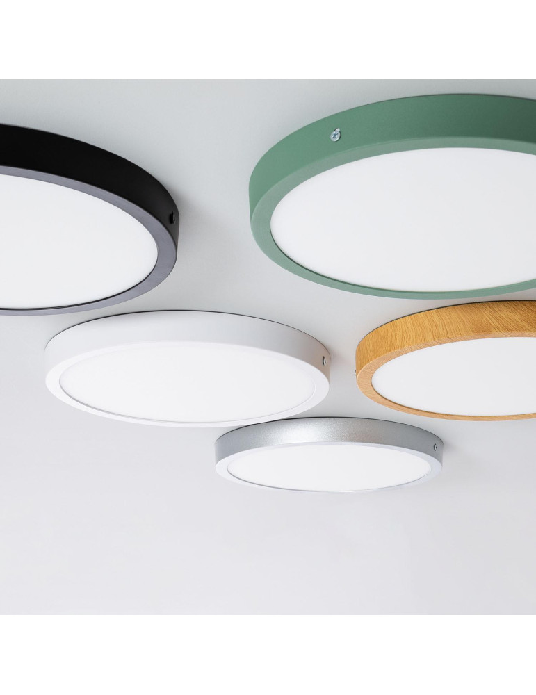 Plafonnier LED 24W Rond Aluminium Ø280 mm Slim CCT Sélectionnable Galán SwitchDimm