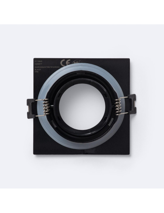 Collerette Downlight Carré IP65 pour Ampoule LED GU10 / GU5.3 Coupe Ø75 mm Maxis