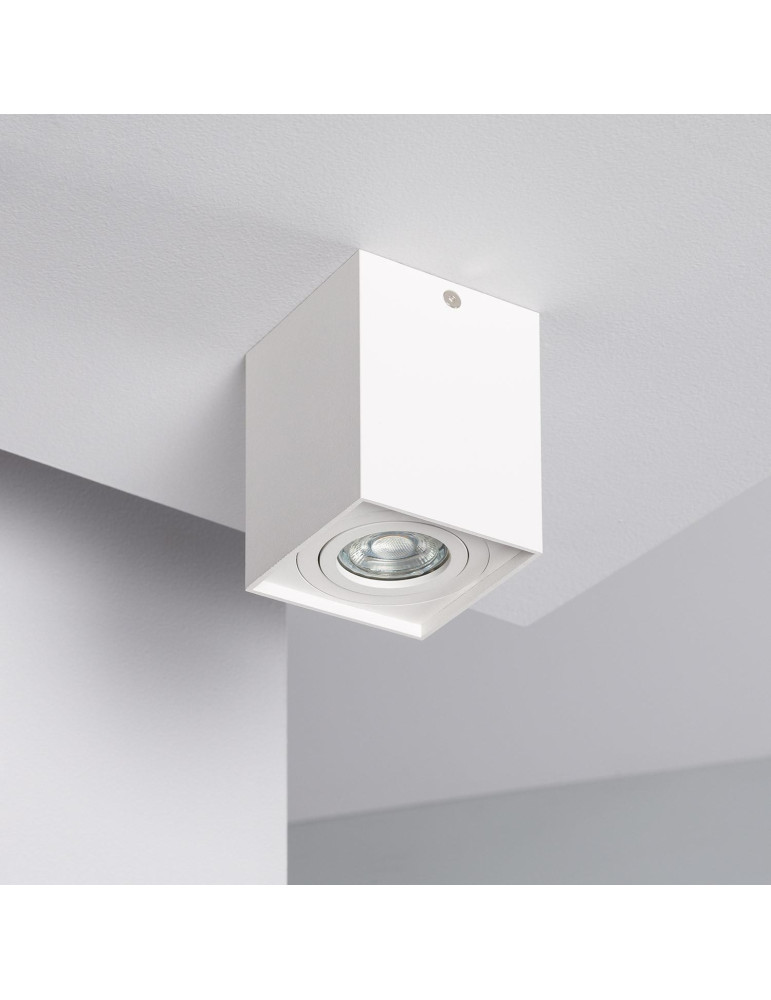 Plafonnier Aluminium Jaspe Blanc