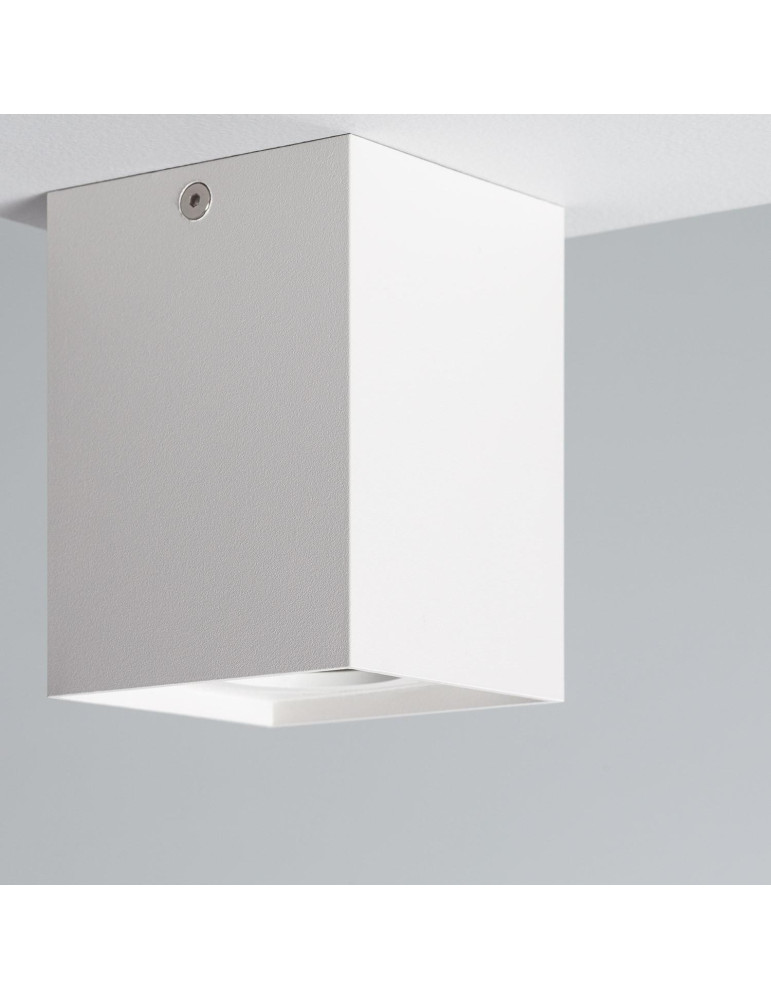 Plafonnier Aluminium Jaspe Blanc