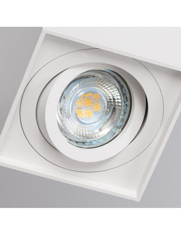 Plafonnier Aluminium Jaspe Blanc