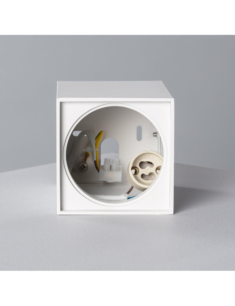 Plafonnier Aluminium Jaspe Blanc