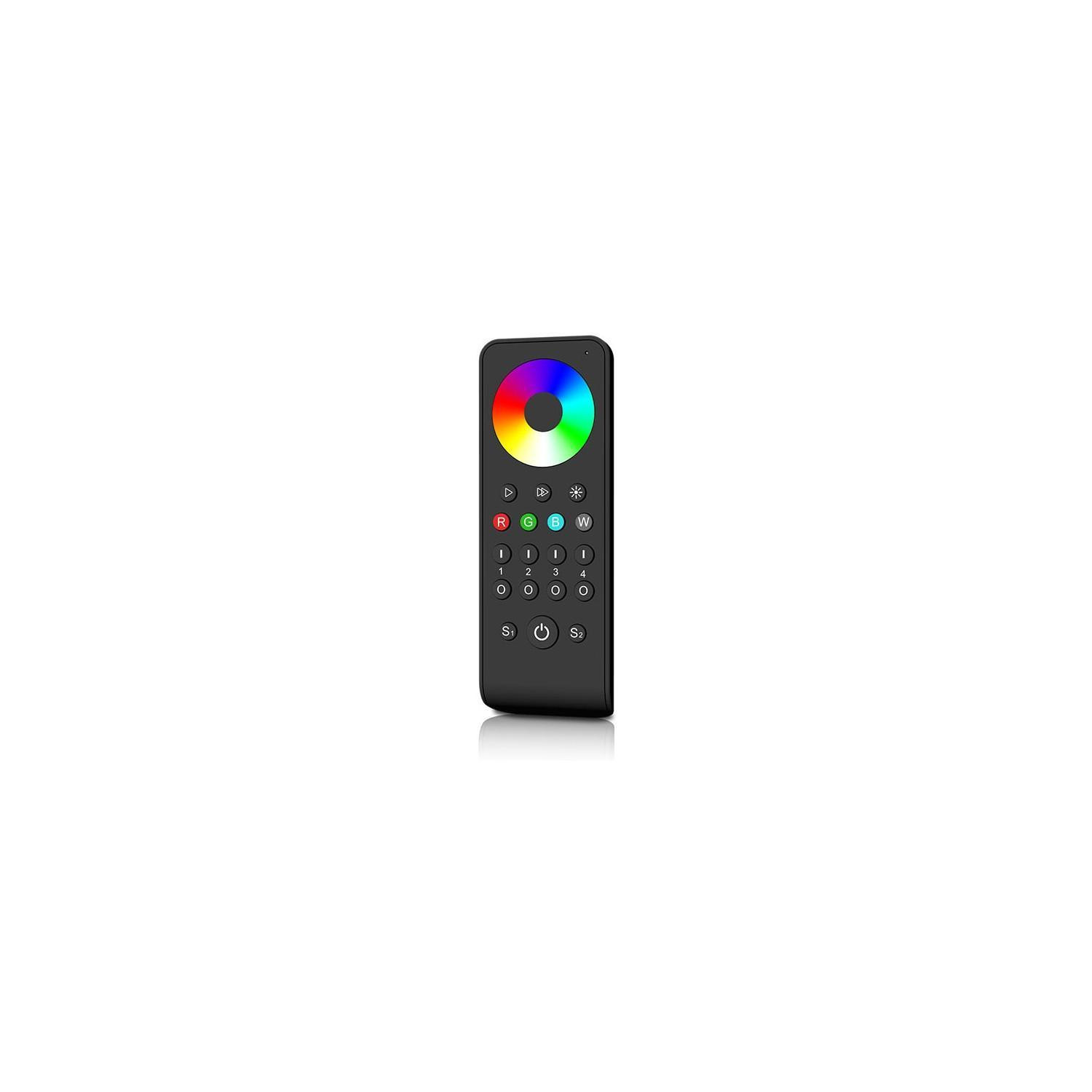 Télécommande RF pour Variateurs LED RGB / RGBW 4 Zones M Noir
