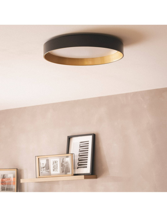 Plafonnier LED Rond Métal 30W CCT Sélectionnable Big Broadwey Ø550 mm