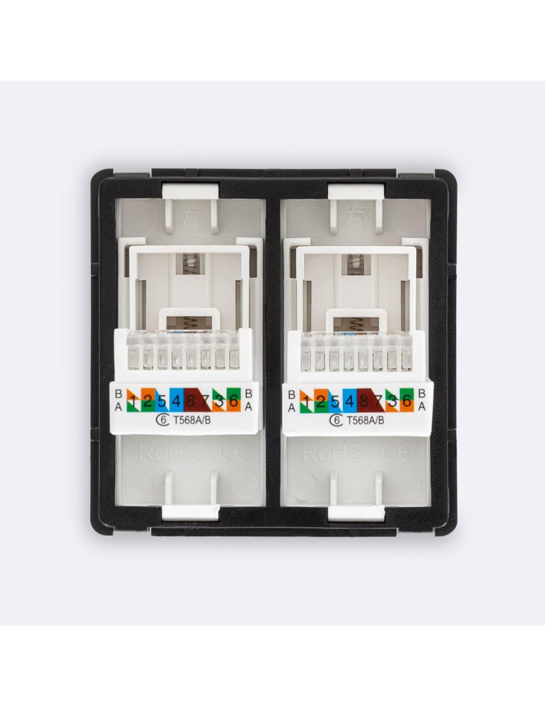 Prise Internet RJ45 Cat 6 Double Modern