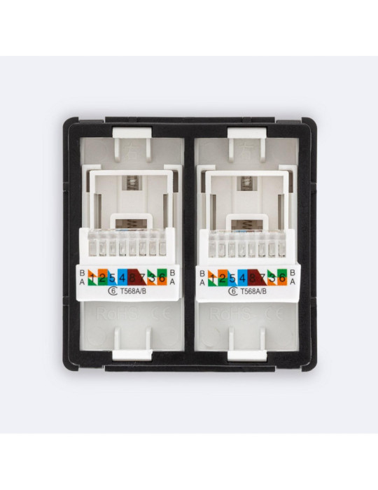 Prise Internet RJ45 Cat 6 Double Modern
