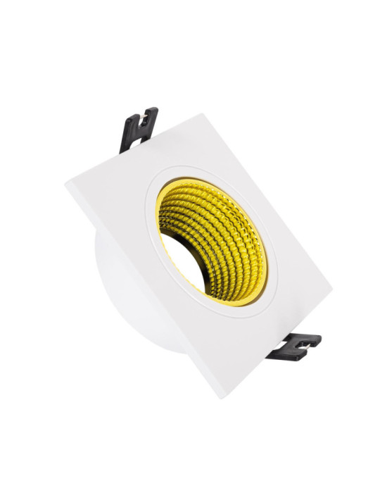 Collerette Downlight Carrée Orientable pour Ampoule LED GU10/GU5.3 Coupe Ø 80mm