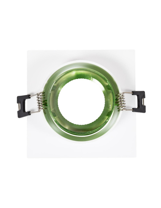 Collerette Downlight Carrée Orientable pour Ampoule LED GU10/GU5.3 Coupe Ø 80mm