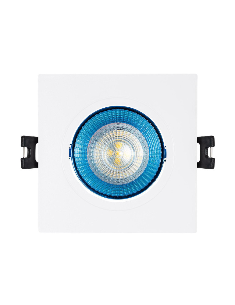 Collerette Downlight Carrée Orientable pour Ampoule LED GU10/GU5.3 Coupe Ø 80mm