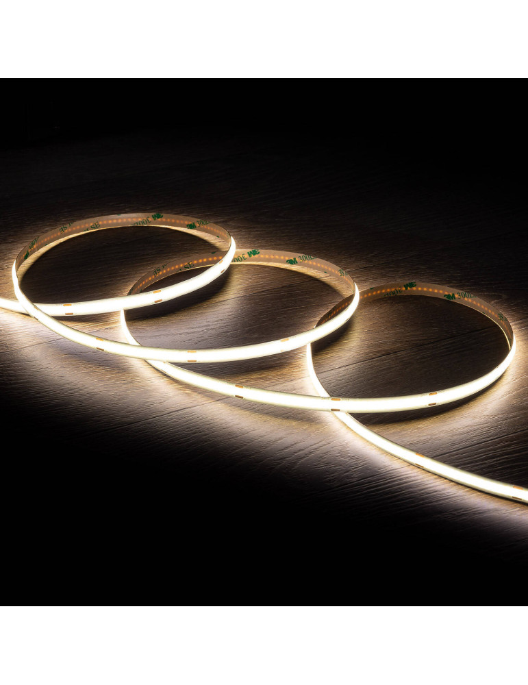 Bobine Ruban LED COB 24V DC 312 LED/m 20m IP20 Largeur 8mm Coupe tous les 10cm