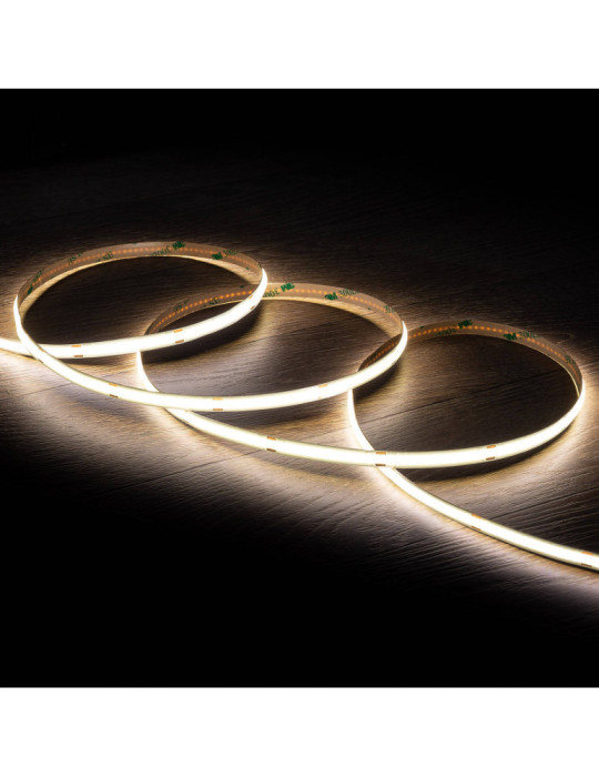 Bobine Ruban LED COB 24V DC 312 LED/m 20m IP20 Largeur 8mm Coupe tous les 10cm