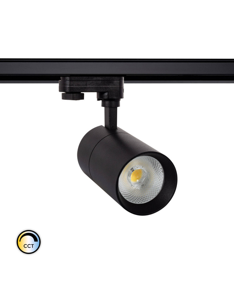 Spot LED sur Rail Triphasé 20W Onuba CCT Noir Spot LED sur Rail Triphasé 20W Onuba CCT Noir