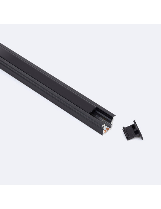 Profilé Aluminium Encastré avec Capot Continu Étroit pour Ruban LED jusqu'à 6 mm