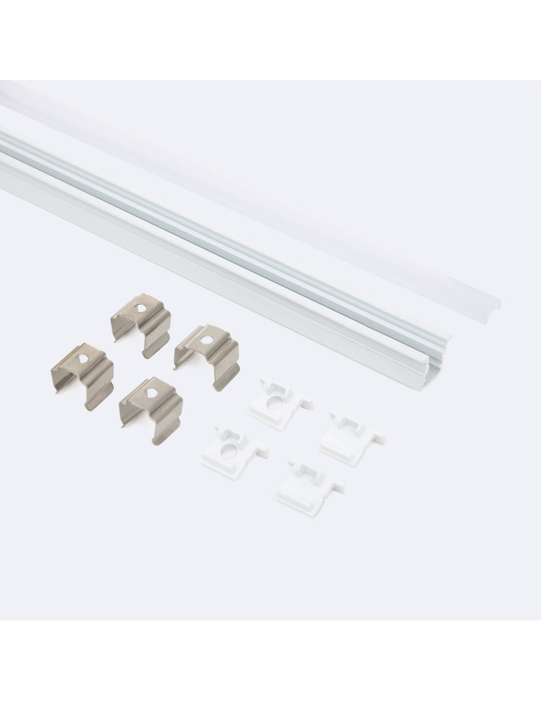 Profilé Aluminium Encastré avec Capot Continu Étroit pour Ruban LED jusqu'à 6 mm