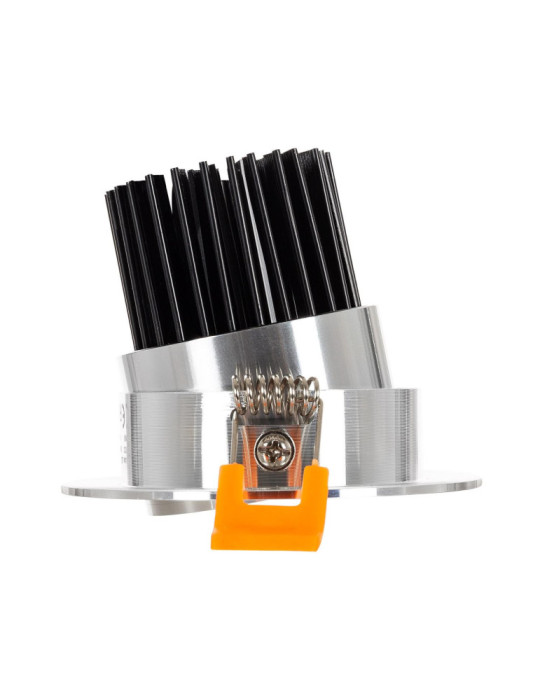 Spot Downlight LED 7W Rond COB CRI90 Coupe Ø 70 mm Argentée