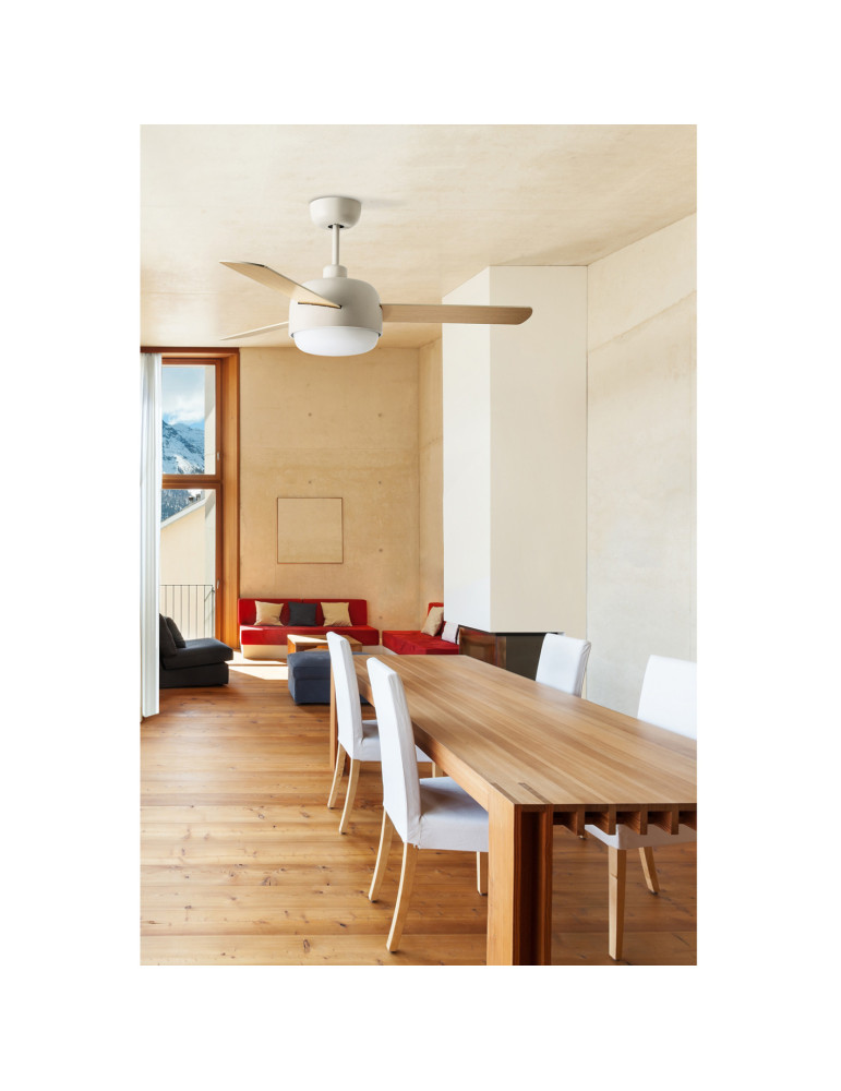 Ventilador de Techo Klar Beige 42W LEDS-C4 30-4864-16-F9 Ventilador de Techo Klar Beige 42W LEDS-C4 30-4864-16-F9