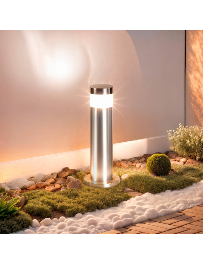 Balise LED Extérieur 5W en Saillie sur Pied 30cm Inti Inox