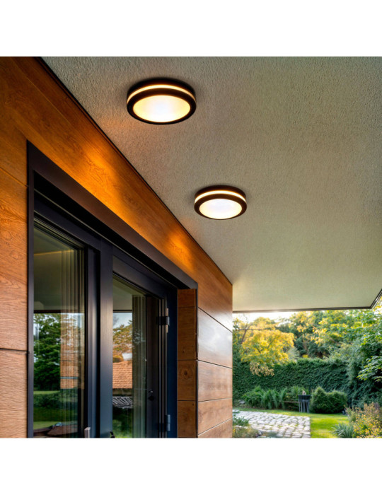 Plafonnier Rond Métal Corso Ø300 mm pour Extérieur IP54