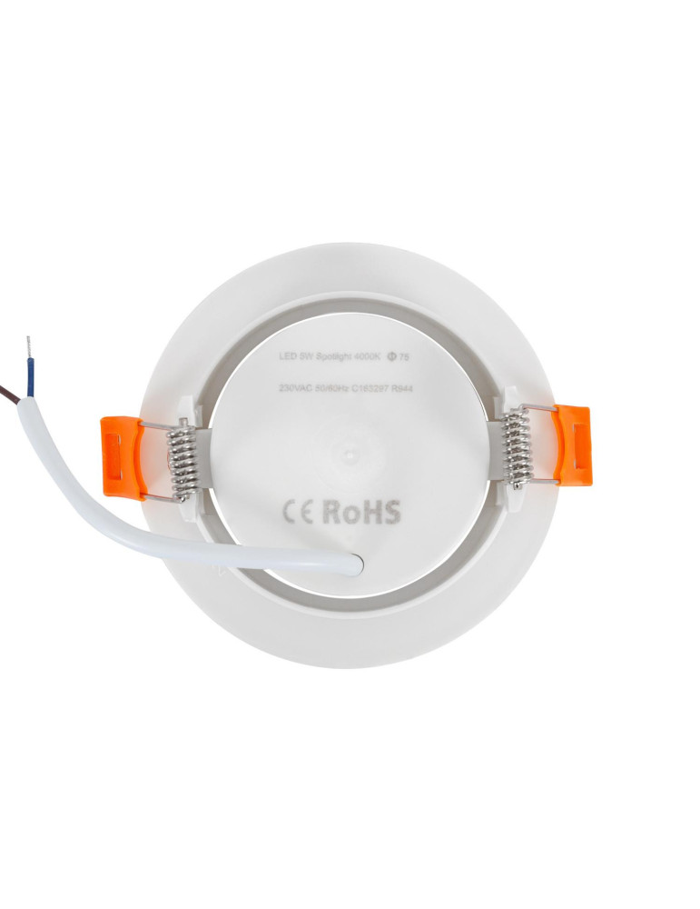 Spot Downlight LED 5W Rond SOLID Slim Coupe Ø 75 mm