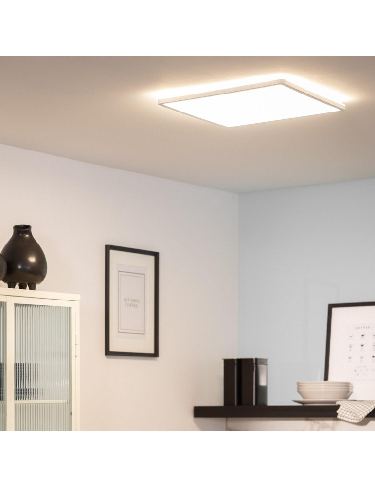 Plafonnier LED Carré Variation par Paliers 3 Niveaux SwitchDimm 24W Double Face 420x420mm