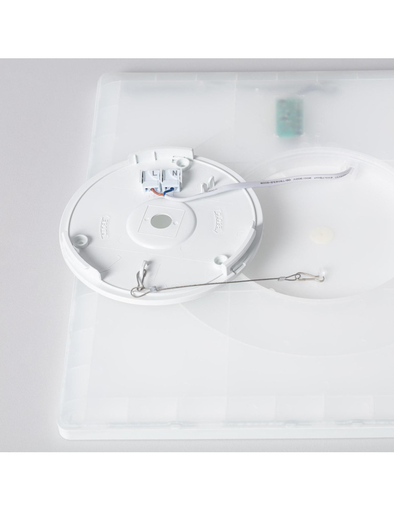 Plafonnier LED Carré Variation par Paliers 3 Niveaux SwitchDimm 24W Double Face 420x420mm