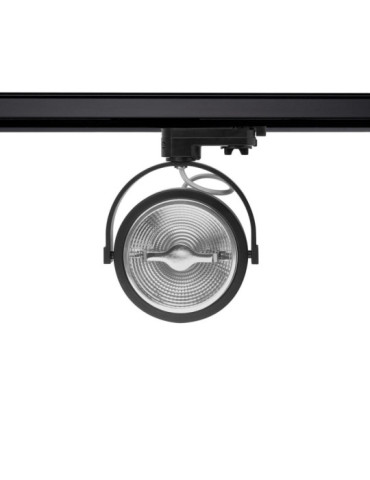 Spot LED sur Rail Triphasé CREE AR111 15W Dimmable Noir