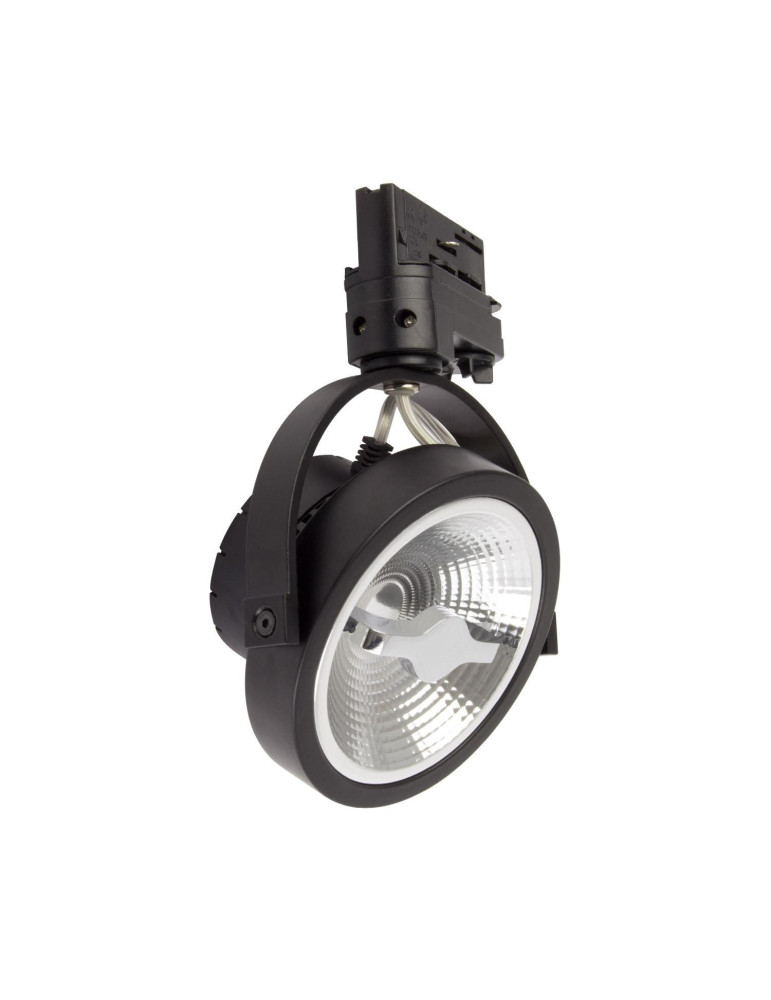 Spot LED sur Rail Triphasé CREE AR111 15W Dimmable Noir