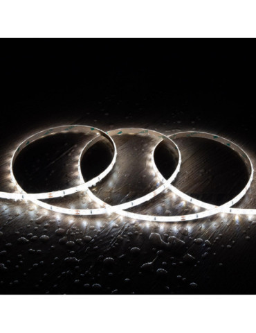 Ruban LED 24V DC SMD2835 60LED/m 5m IP65 Largeur 8mm Coupe 10cm