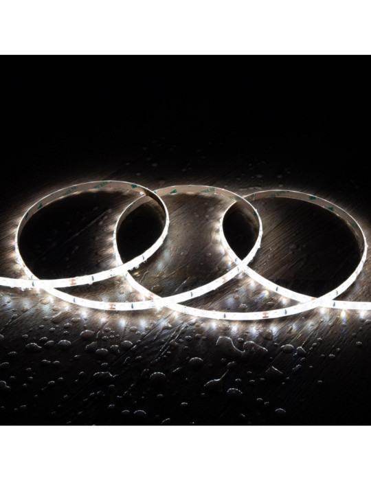 Ruban LED 24V DC SMD2835 60LED/m 5m IP65 Largeur 8mm Coupe 10cm